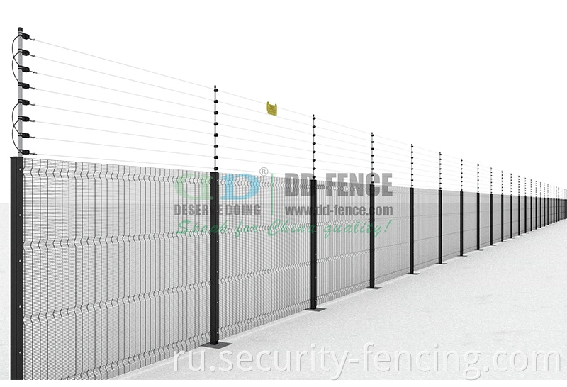 Высокое напряжение импульсный забор электрического охраны Физический барьер линии поддержки электрический забор для домашнего сада